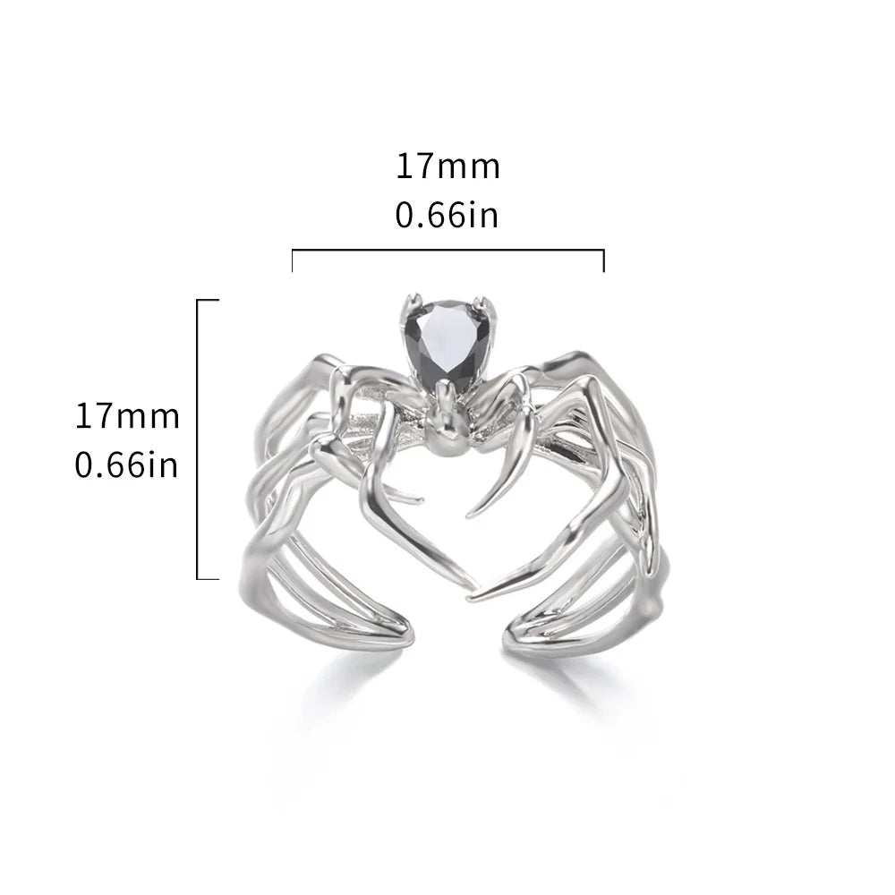 Elegant Stainless Steel Big Bloom Flower Rings For Women Gold Color Sun Starfish Open Ring Finger Jewelry Wedding Her Gift Punk