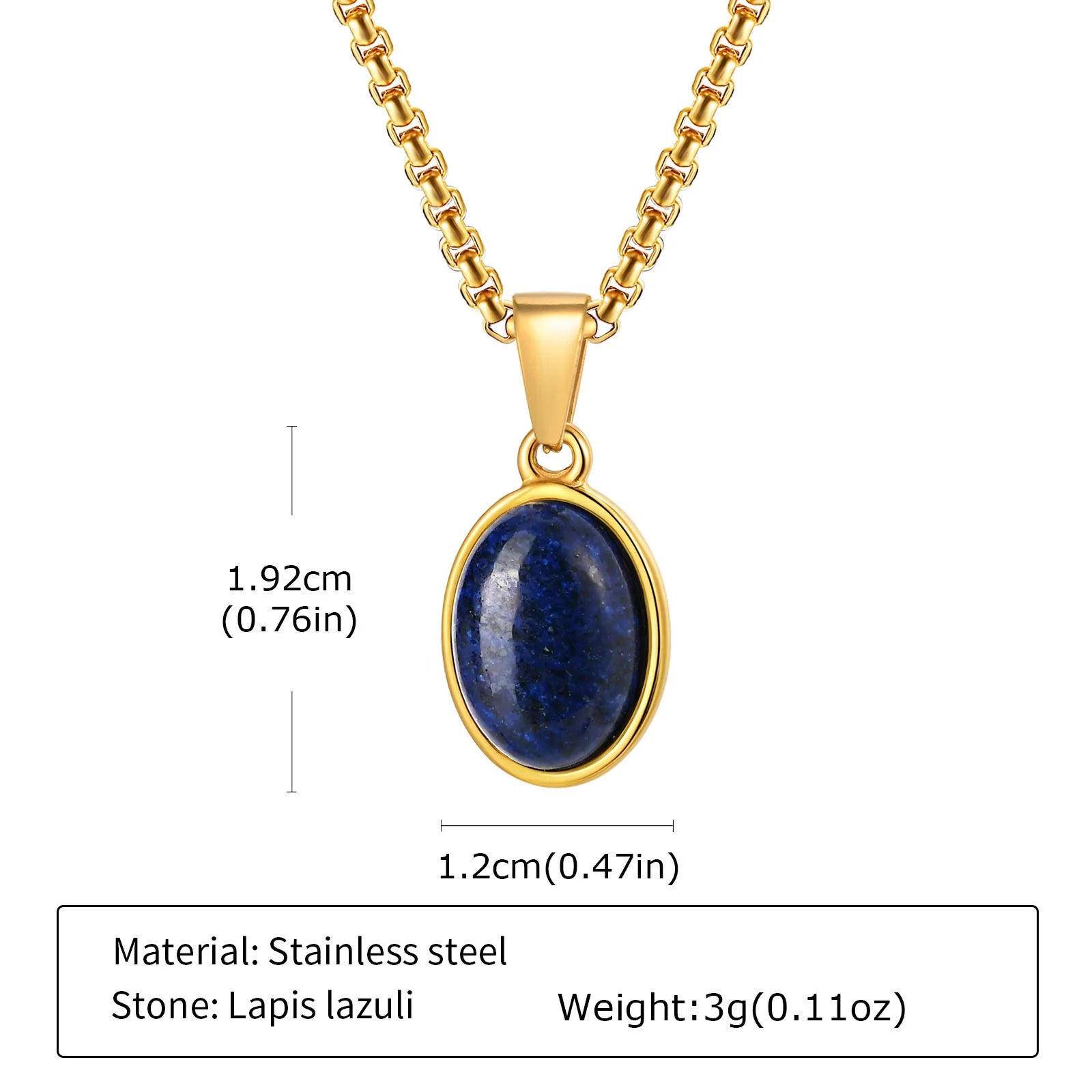 Trendy Pendant Necklaces for Men Boys,Square Natural Stone Stainless Steel Necklaces,New Hip Hop Cool Jewelry Gifts