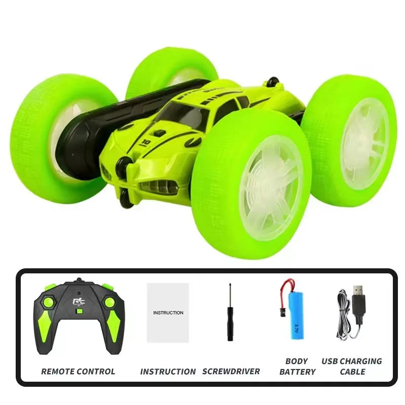 New Stunt Swing Arm Charging Remote Control Car Boys and Girls Toy Four-wheel Drive Drift Double-sided Stunt Tumbling Car Gifts