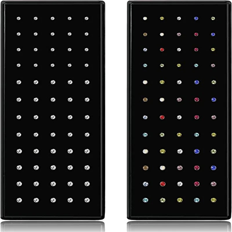 Fashion L Shape Rhinestone Crystal Stainless Steel Nose Piercing Ear Bone Women Hypoallergenic Body Jewelry Piercing