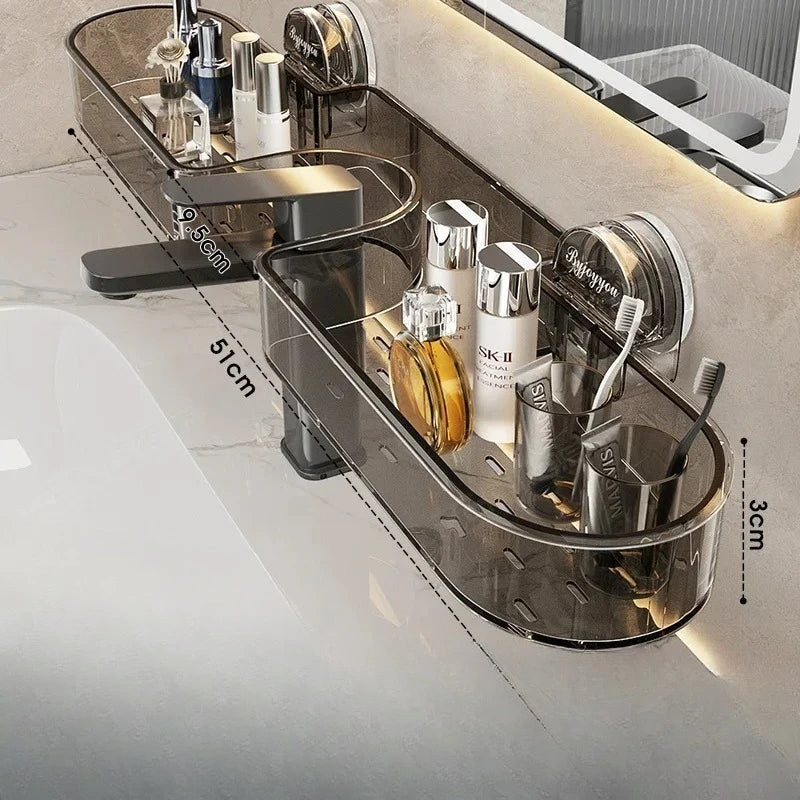 Toilet Rack Suction Cup Non-punching Toilet Thickened Acrylic Shelf