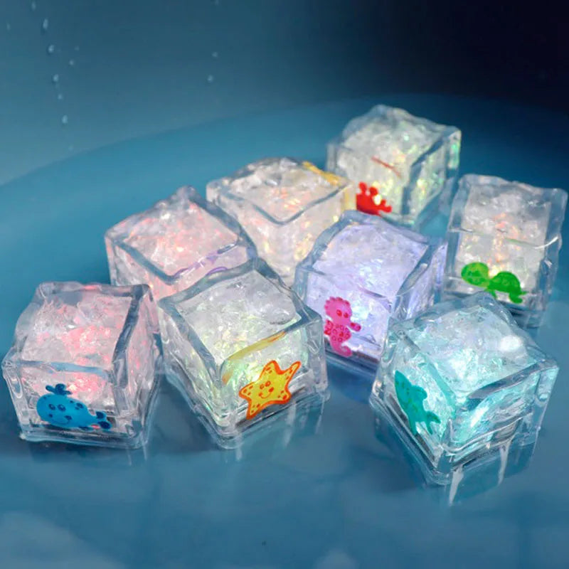 Baby Bath Toys Bathtub LED Light Up Toys Colorful Changing Waterproof Underwater Lights Bath Toys for Boys Girls Birthday Gift