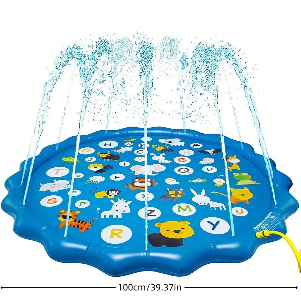 Summer children's water play toys, water sprinkling MATS for boys and girls aged 3, 4 and 5, and interactive water play toys for pets in the garden lawn