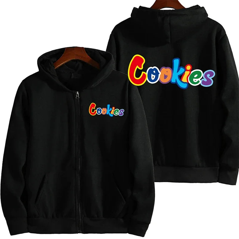 Y2K Zipper Hoodie Hip Hop Letter Print Oversized Hooded Sweatshirt Men Women 2023 New Harajuku Punk Jacket Coat Tops Streetwear