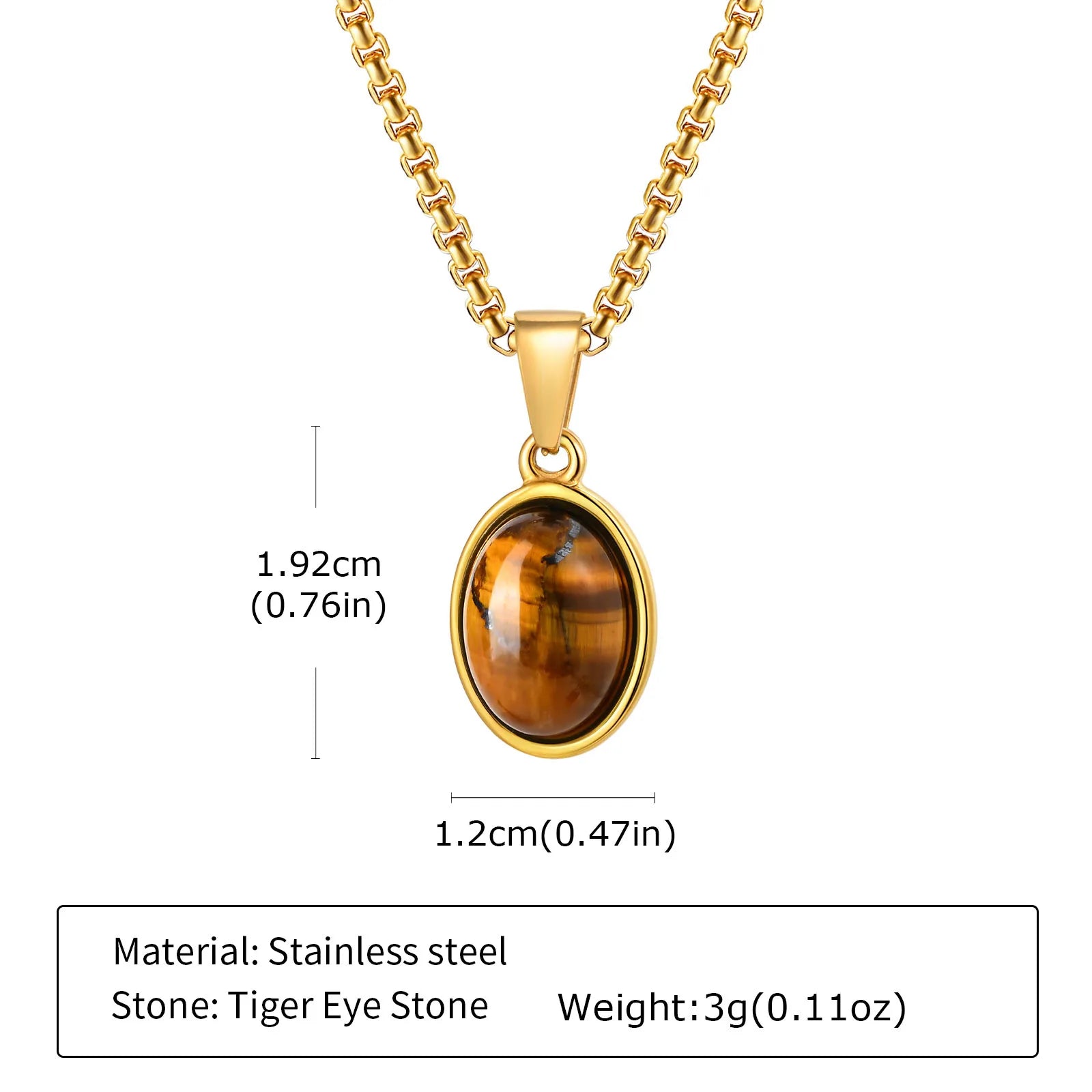 Trendy Pendant Necklaces for Men Boys,Square Natural Stone Stainless Steel Necklaces,New Hip Hop Cool Jewelry Gifts
