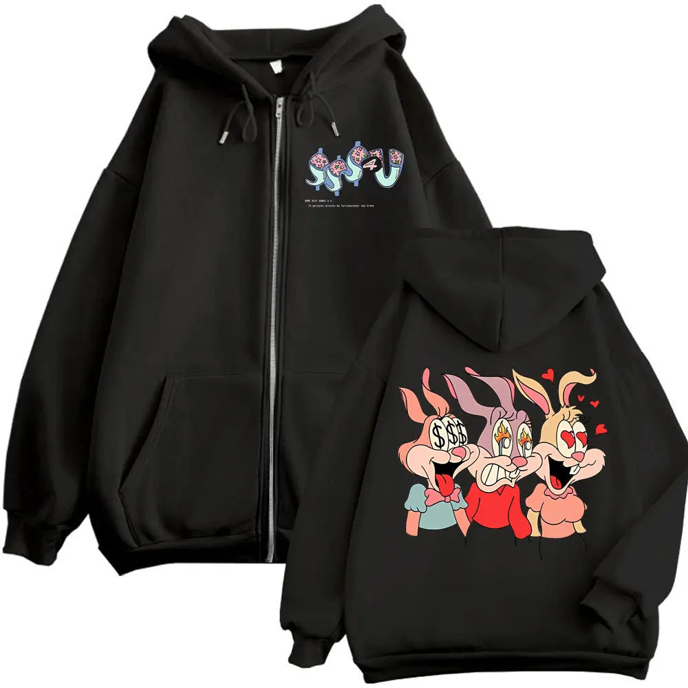 PARTYNEXTDOOR & Drake Some Sexy Songs 4 U SSS4U Album Zipper Hoodie Fashion Hip Hop Zip Up Sweatshirt Unisex Oversized Pullovers