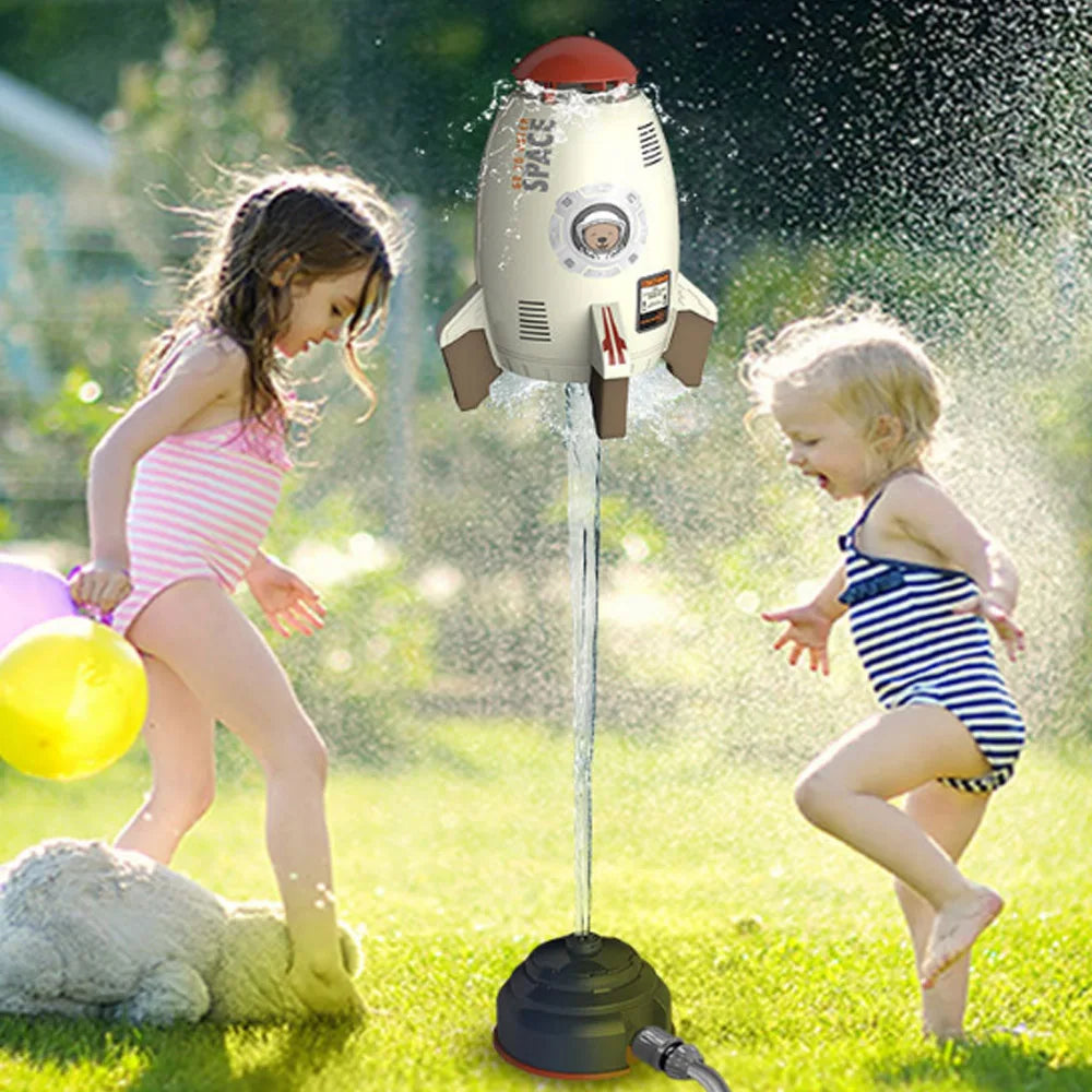 outdoor Water Toy Baby Bath Toys Cartoon Frog Dinosaur Sprinkler Rotating Spray Garden Yard  Fun Games Toys for Kids boys girls