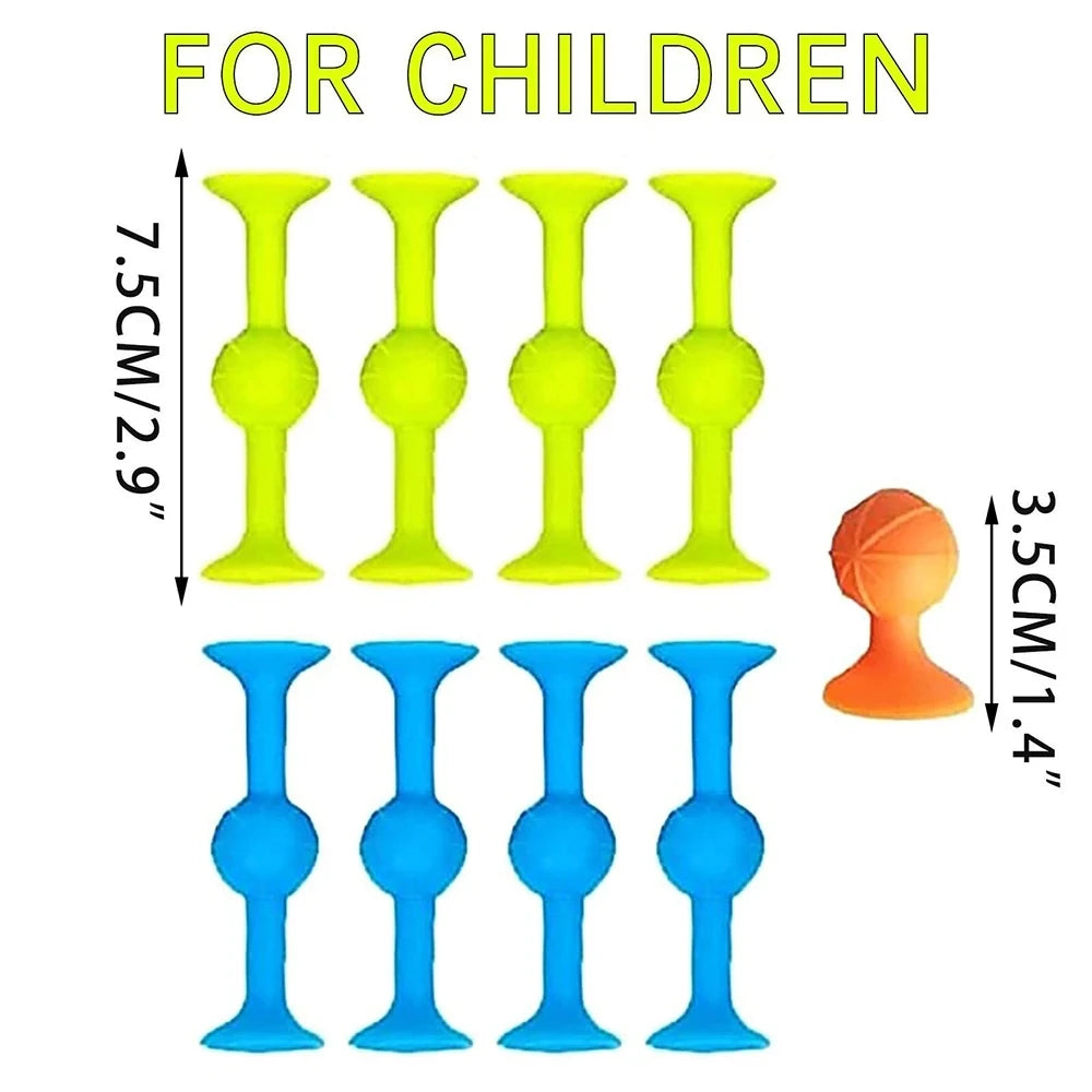 Baby Sucker Bath Toys for Kids Boys Girls Animal Shaped Suction Toys Parent-Child Interactive Game Window Travel Building Blocks