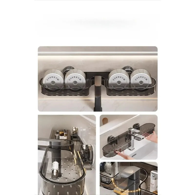 Toilet Rack Suction Cup Non-punching Toilet Thickened Acrylic Shelf