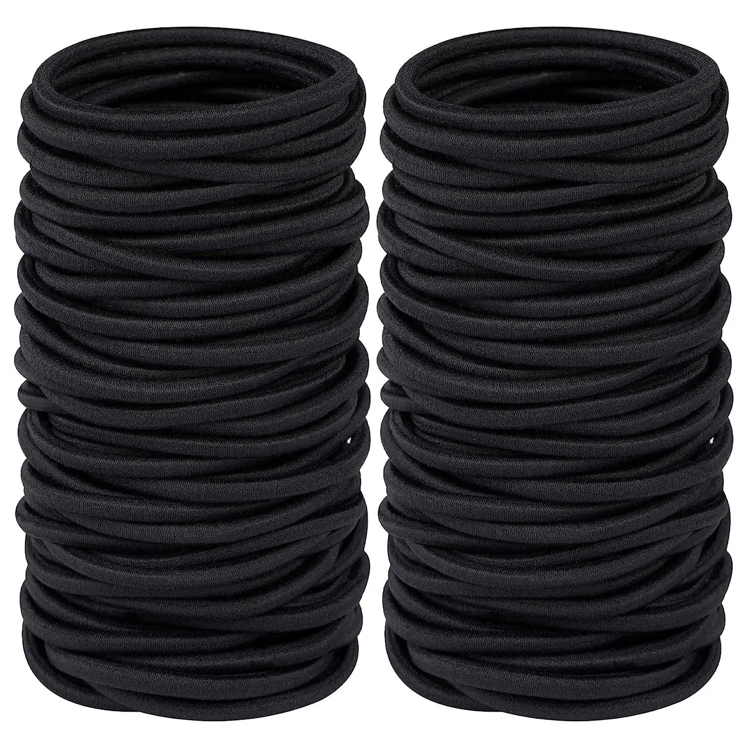 10/30/50pcs 4MM Black Ponytail Holder Elastic Hair Bands Scrunchies For Women Men Girl Lady Hairband Leagues Headband Accessory