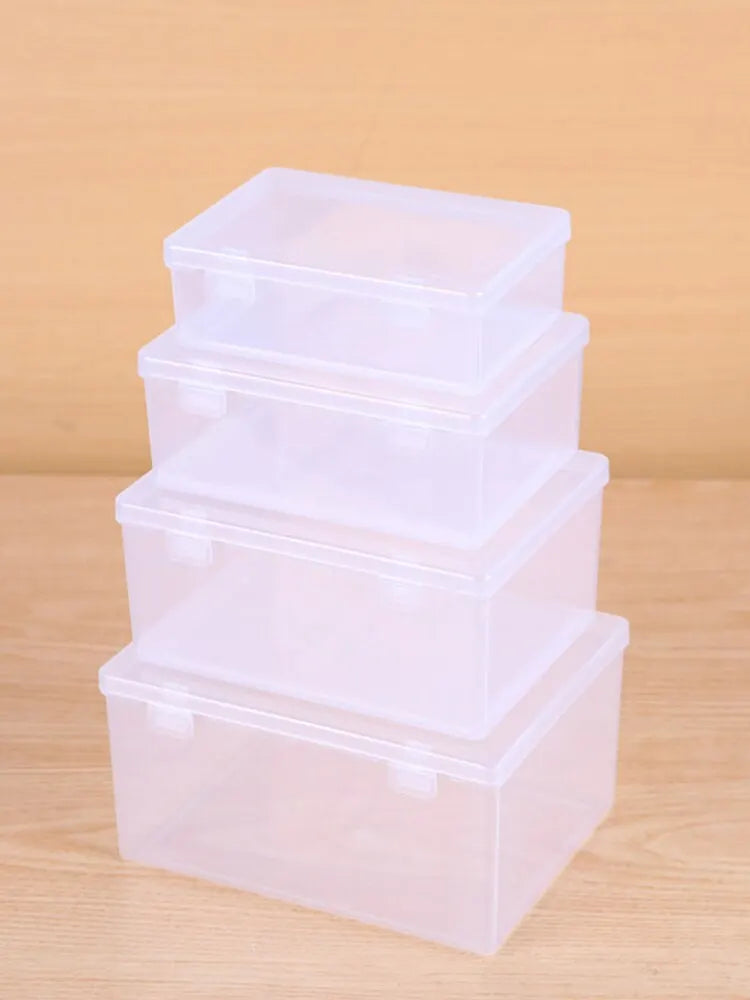 1PC Transparent PP Dual Fastened Transparent Display Box Jewelry Jewelry Container Jewelry Box Art DIY Parts Tool Storage Box