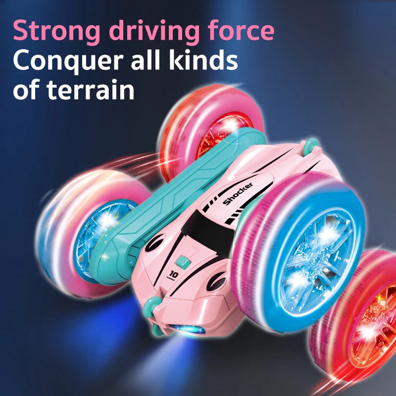 New Stunt Swing Arm Charging Remote Control Car Boys and Girls Toy Four-wheel Drive Drift Double-sided Stunt Tumbling Car Gifts