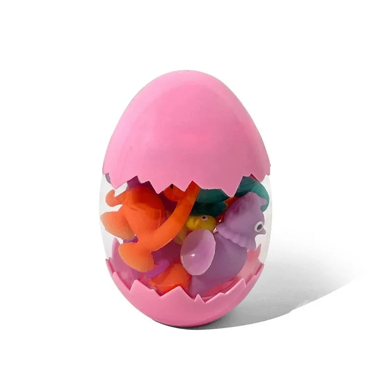 Baby Sucker Bath Toys for Kids Boys Girls Animal Shaped Suction Toys Parent-Child Interactive Game Window Travel Building Blocks