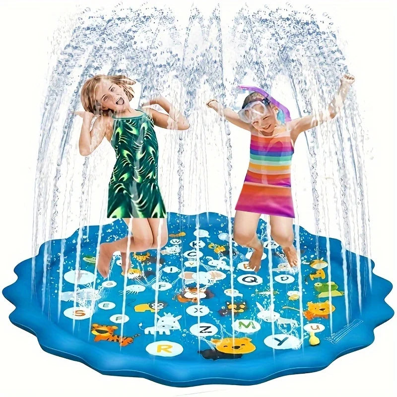 Summer children's water play toys, water sprinkling MATS for boys and girls aged 3, 4 and 5, and interactive water play toys for pets in the garden lawn