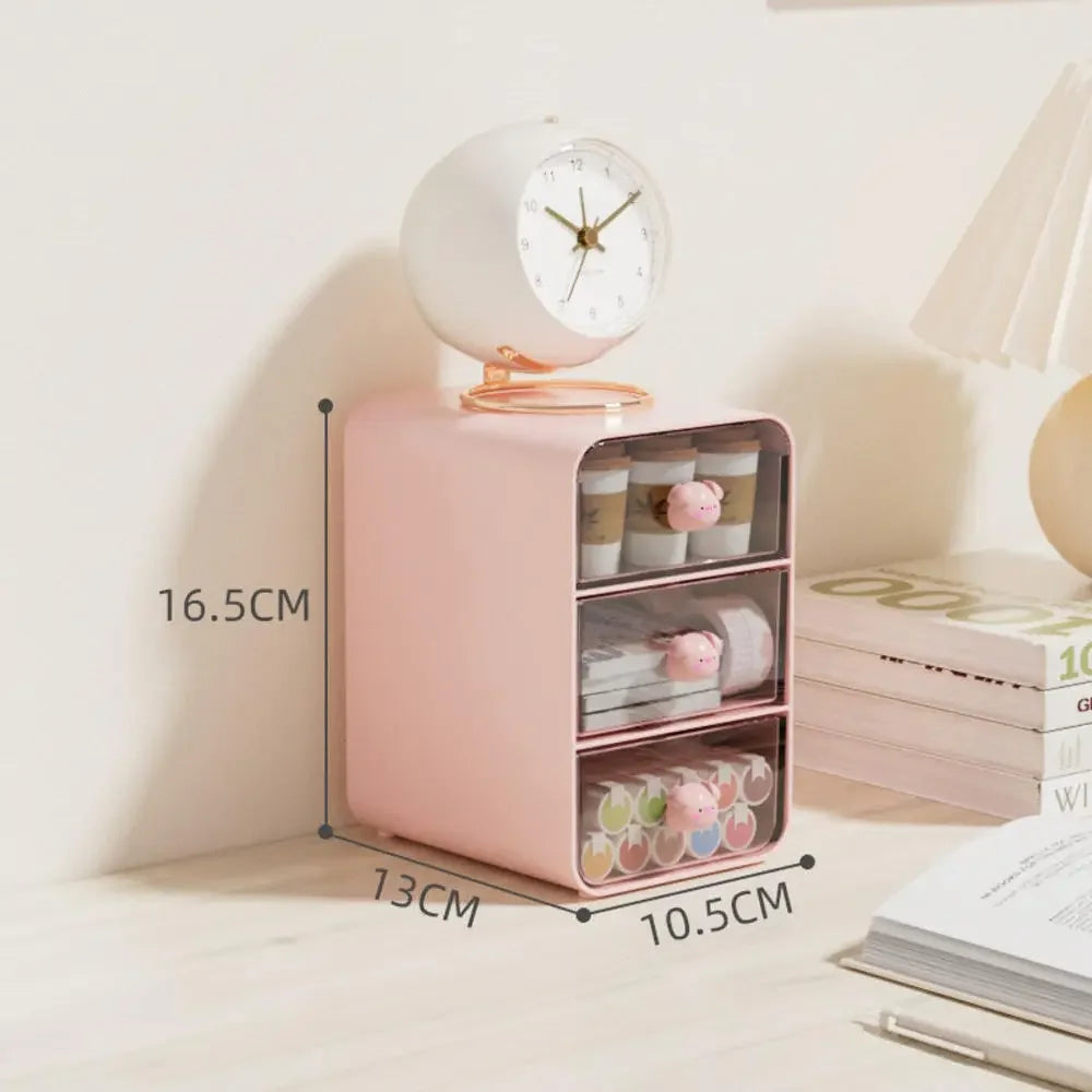 Desktop Drawer Box Desk Pen Holder Hair Accessories Storage Shelf Cosmetic Stationery Storage Box Home School Office Organizer