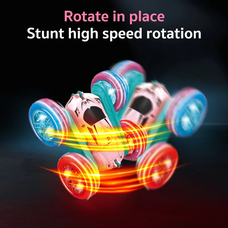 New Stunt Swing Arm Charging Remote Control Car Boys and Girls Toy Four-wheel Drive Drift Double-sided Stunt Tumbling Car Gifts