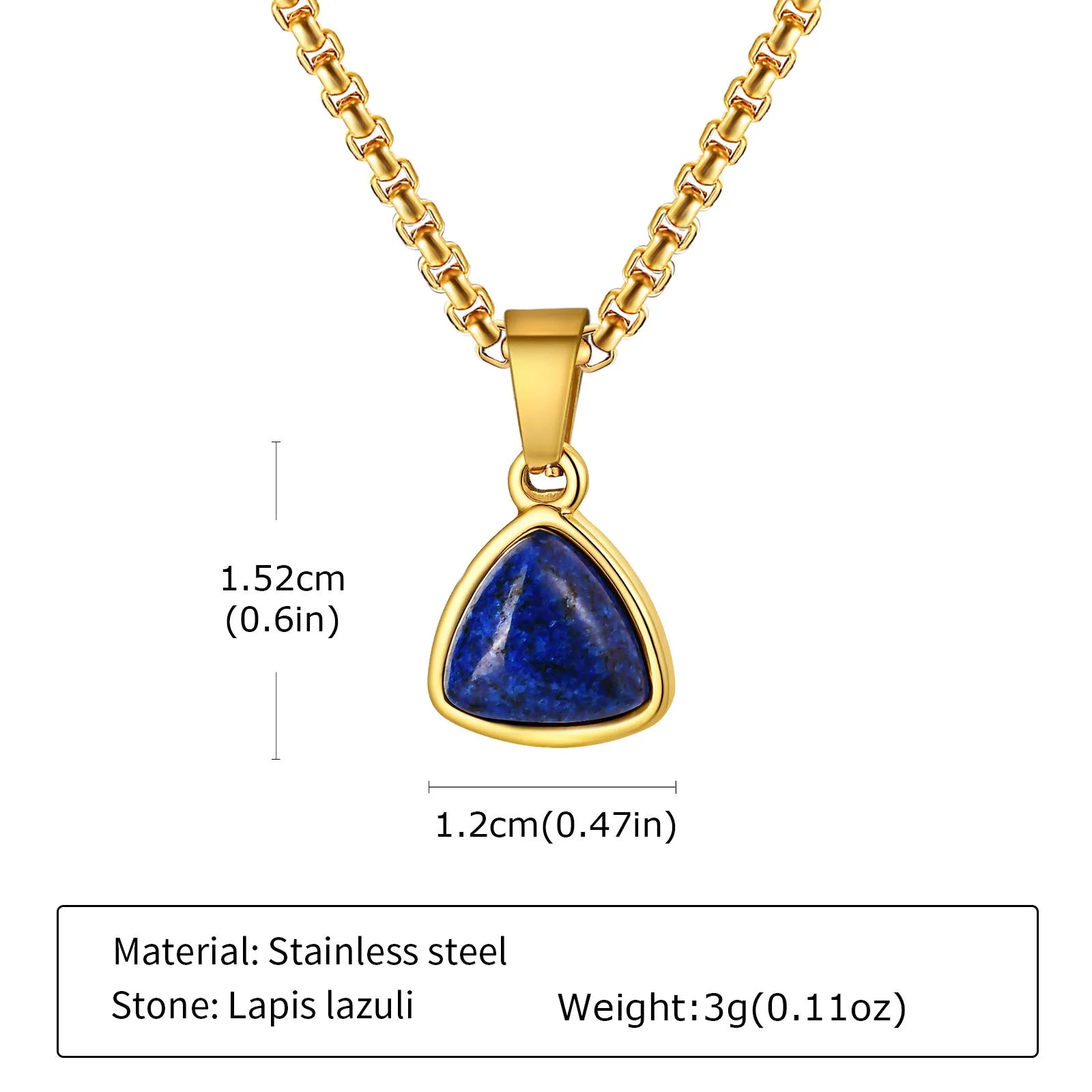 Trendy Pendant Necklaces for Men Boys,Square Natural Stone Stainless Steel Necklaces,New Hip Hop Cool Jewelry Gifts