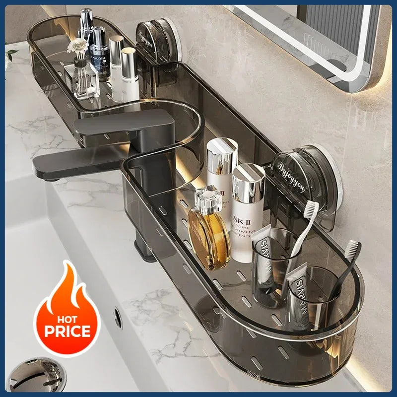 Toilet Rack Suction Cup Non-punching Toilet Thickened Acrylic Shelf