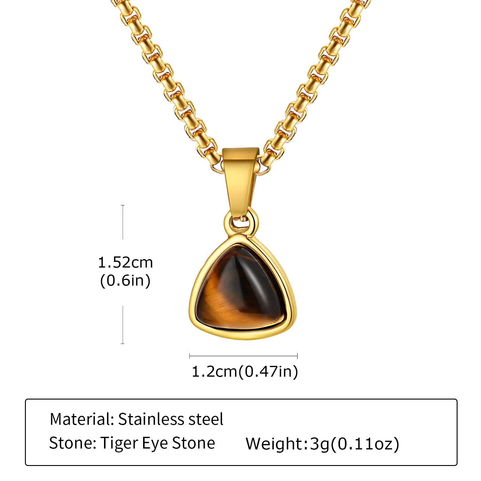 Trendy Pendant Necklaces for Men Boys,Square Natural Stone Stainless Steel Necklaces,New Hip Hop Cool Jewelry Gifts