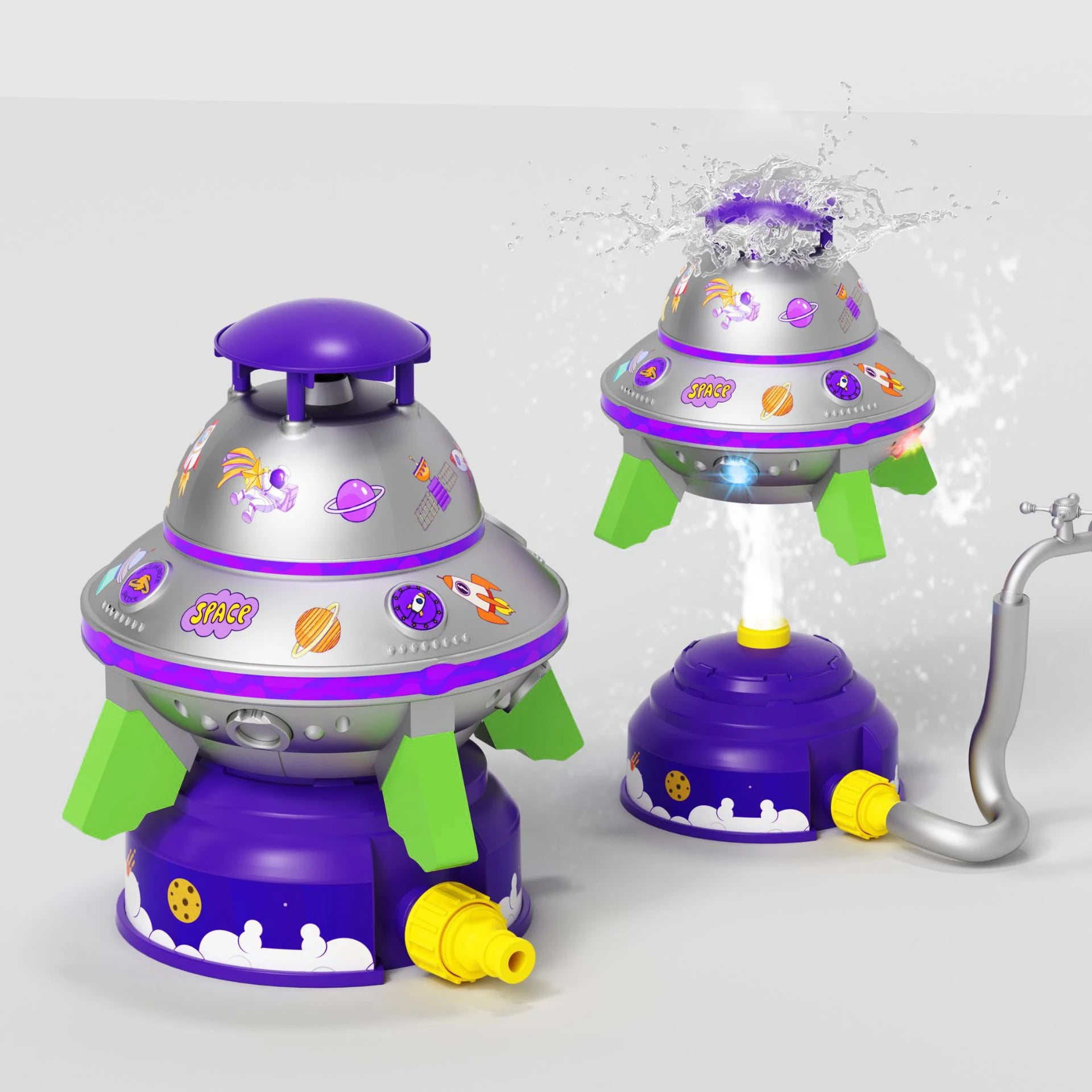 outdoor Water Toy Baby Bath Toys Cartoon Frog Dinosaur Sprinkler Rotating Spray Garden Yard  Fun Games Toys for Kids boys girls