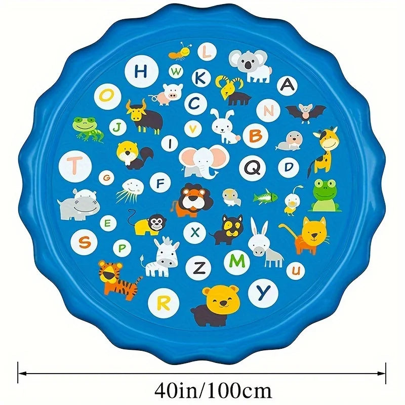 Summer children's water play toys, water sprinkling MATS for boys and girls aged 3, 4 and 5, and interactive water play toys for pets in the garden lawn