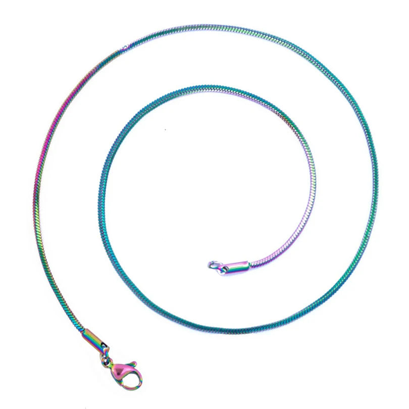 Wholesale 45/50/60/70cm Snake Chain Necklace Stainless Steel Necklaces For Women Men Accessories Vintage Jewelry Collares Hombre
