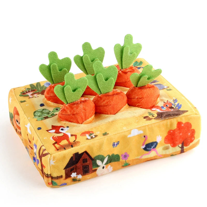 Baby Tissue Box Pull Out Radish Toys Carrot Harvest Toddlers Fine Motor Skills Toys Montessori Early Learning Educational Games