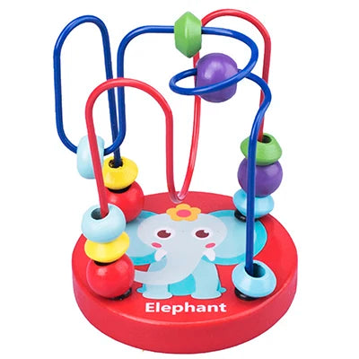 Montessori Baby Toys Wooden Roller Coaster Bead Maze Abacus Math Toys Toddler Early Educational Toys for Kids Children 1-3 Years