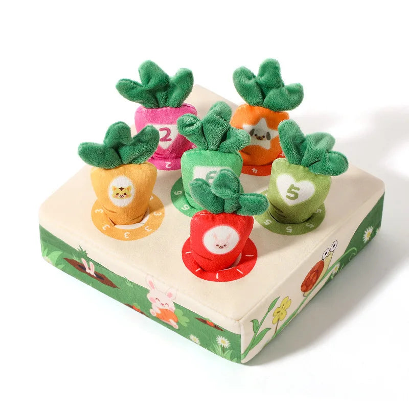 Baby Tissue Box Pull Out Radish Toys Carrot Harvest Toddlers Fine Motor Skills Toys Montessori Early Learning Educational Games