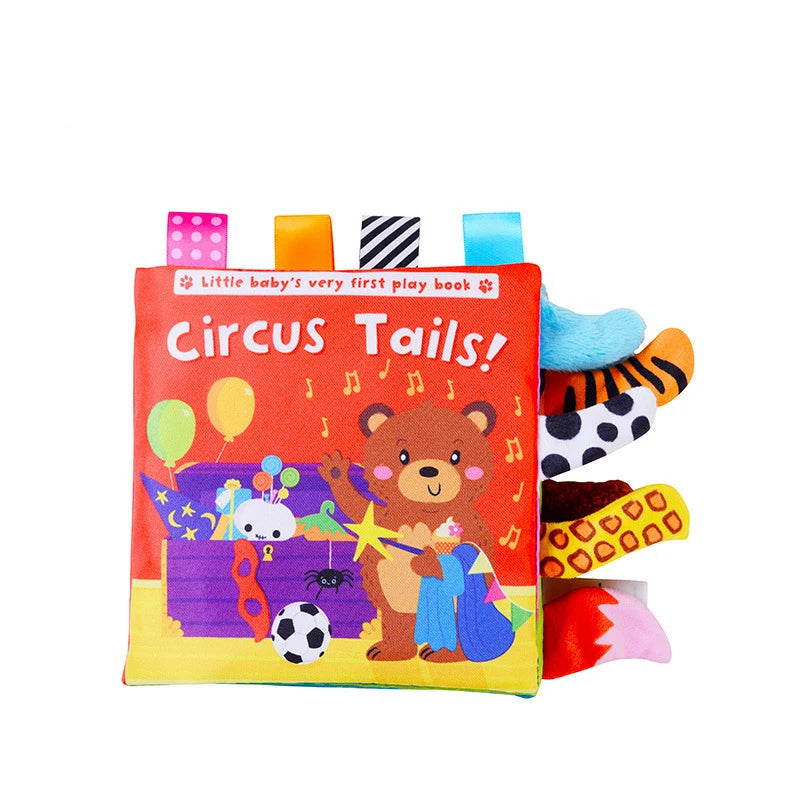 Quiet Book for Toddler Animal Cognitive Fabric Activity Busy Book Montessori Baby Book Toys Cloth Crinkle Books for Babies 6 12M