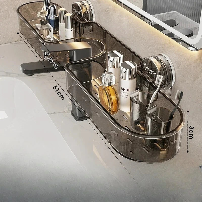 Toilet Rack Suction Cup Non-punching Toilet Thickened Acrylic Shelf