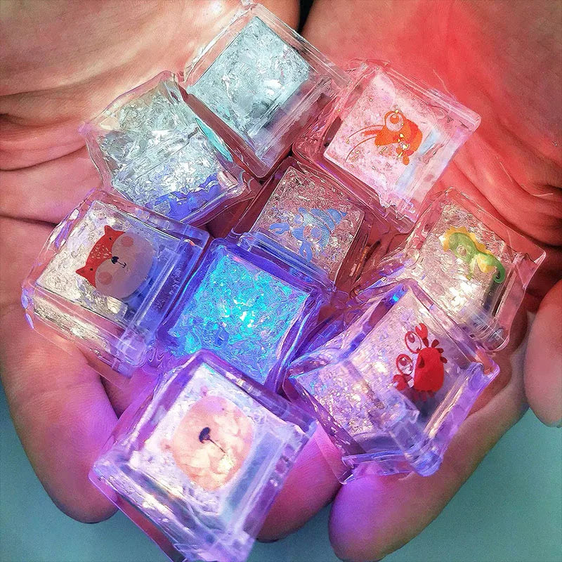 Baby Bath Toys Bathtub LED Light Up Toys Colorful Changing Waterproof Underwater Lights Bath Toys for Boys Girls Birthday Gift