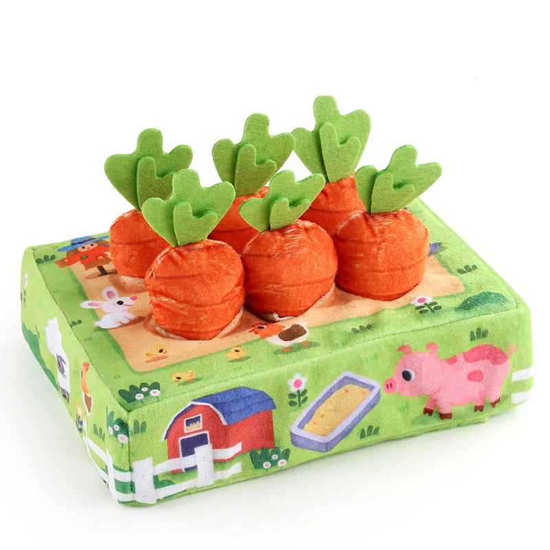 Baby Tissue Box Pull Out Radish Toys Carrot Harvest Toddlers Fine Motor Skills Toys Montessori Early Learning Educational Games