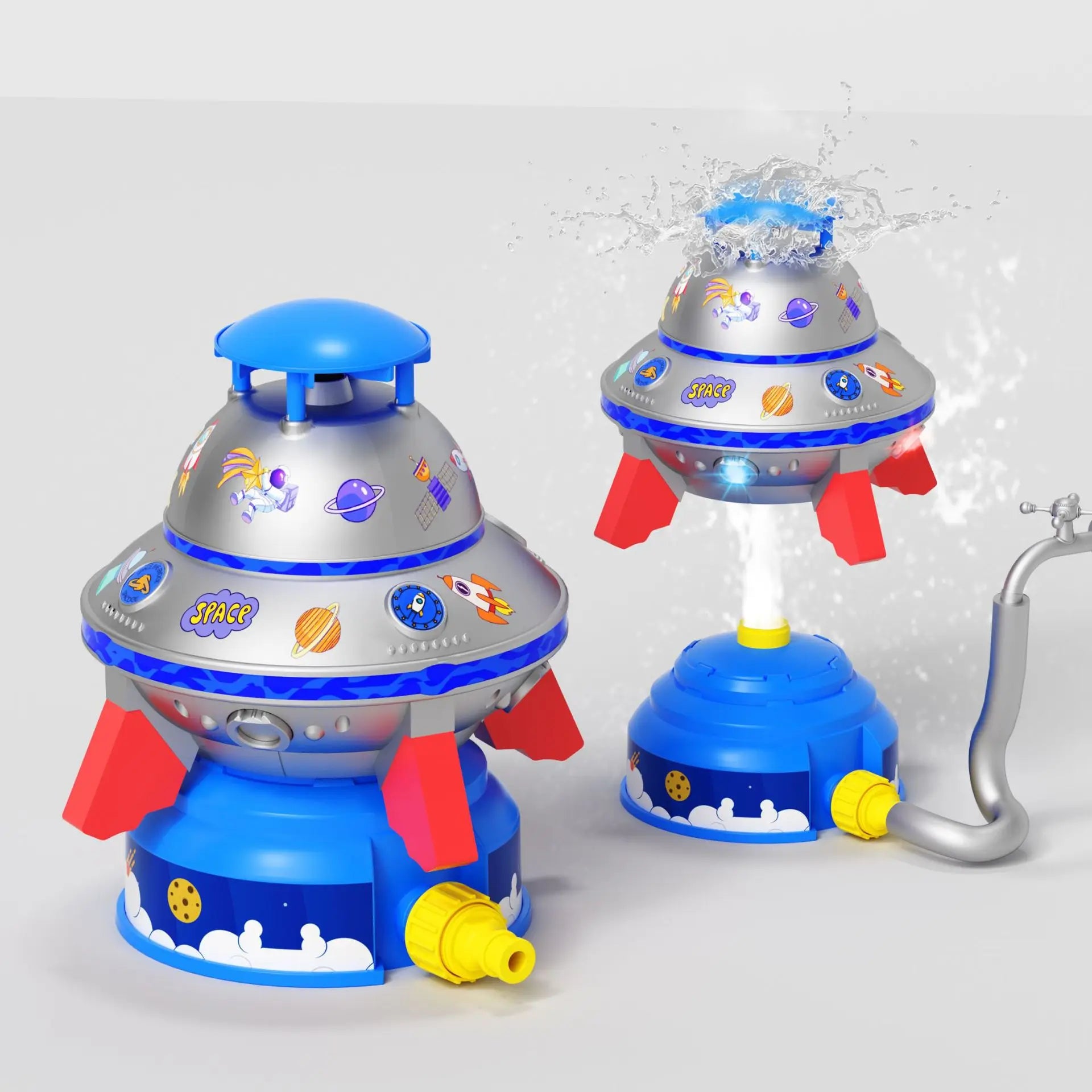 outdoor Water Toy Baby Bath Toys Cartoon Frog Dinosaur Sprinkler Rotating Spray Garden Yard  Fun Games Toys for Kids boys girls