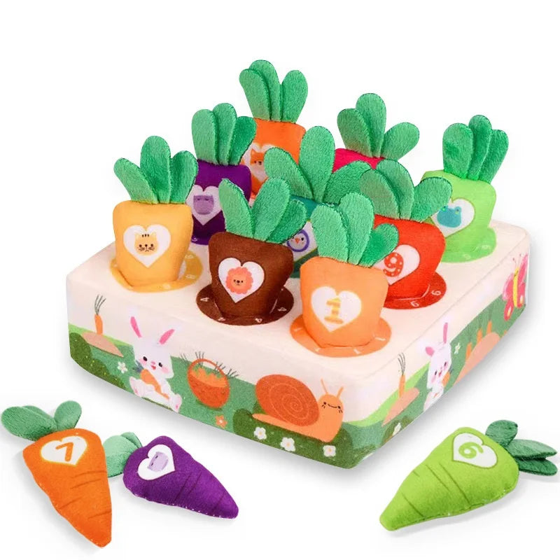 Baby Tissue Box Pull Out Radish Toys Carrot Harvest Toddlers Fine Motor Skills Toys Montessori Early Learning Educational Games