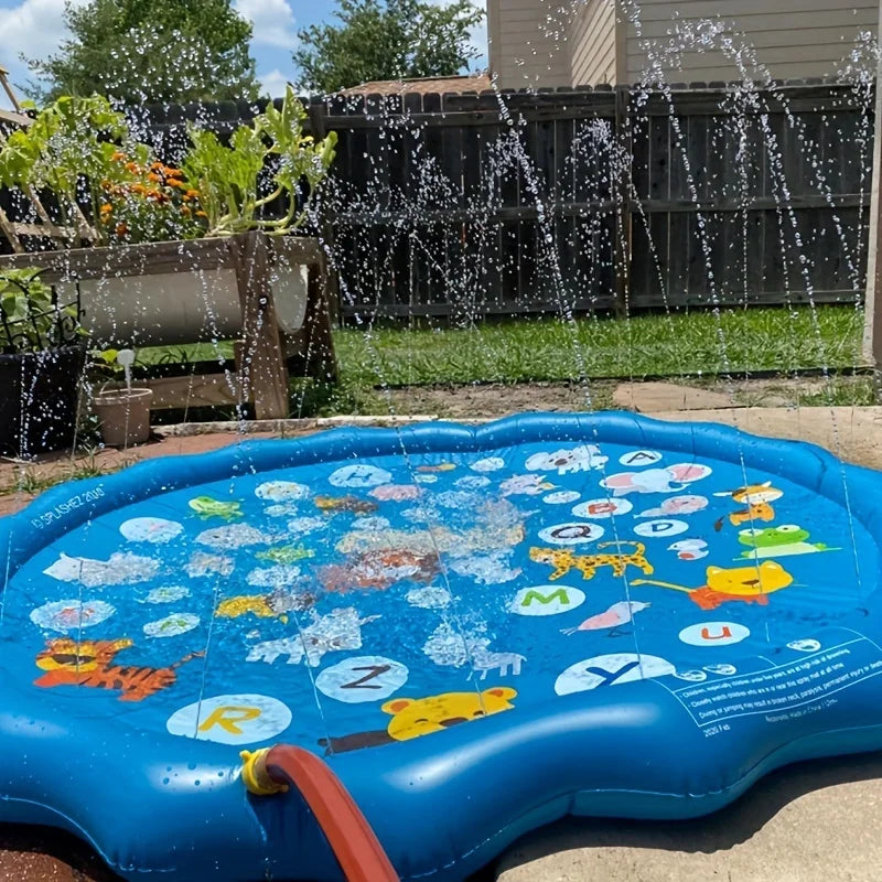Summer children's water play toys, water sprinkling MATS for boys and girls aged 3, 4 and 5, and interactive water play toys for pets in the garden lawn