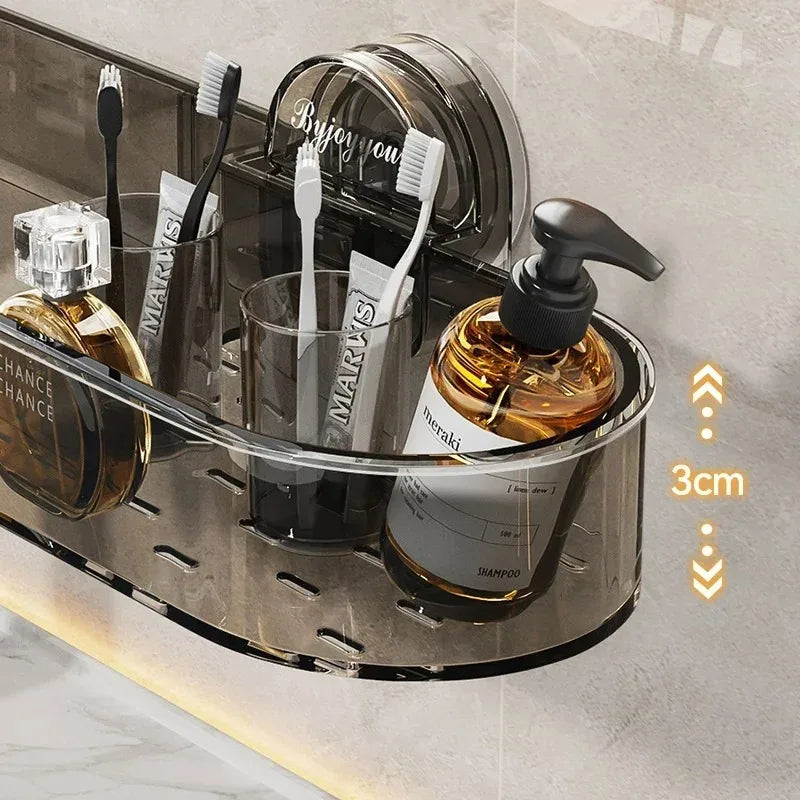 Toilet Rack Suction Cup Non-punching Toilet Thickened Acrylic Shelf