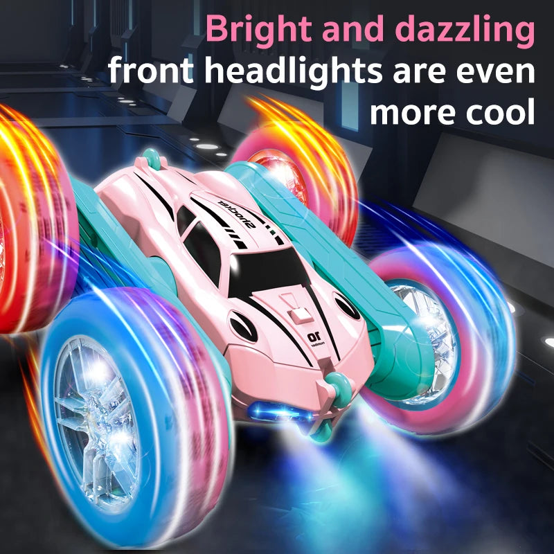 New Stunt Swing Arm Charging Remote Control Car Boys and Girls Toy Four-wheel Drive Drift Double-sided Stunt Tumbling Car Gifts